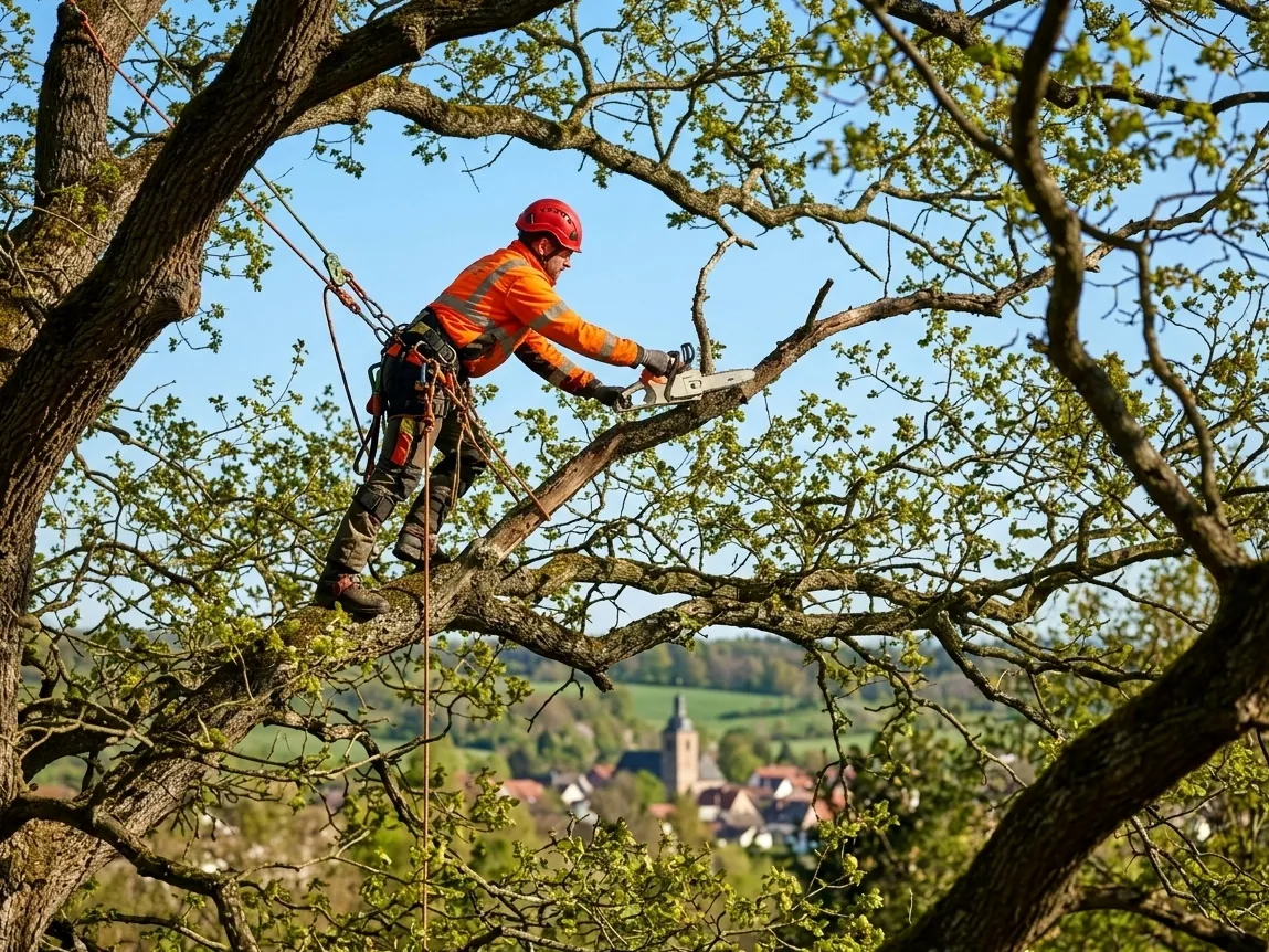 Kronenpflege an alter Eiche